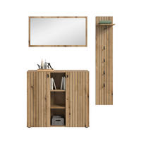 GARDEROBE 3-teilig  in 157/192/37 cm  - Eichefarben, Design, Holzwerkstoff (157/192/37cm) - MID.YOU