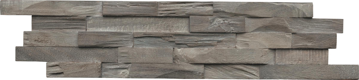 WANDVERKLEIDUNG - Grau, Basics, Holz (61/15/2cm)