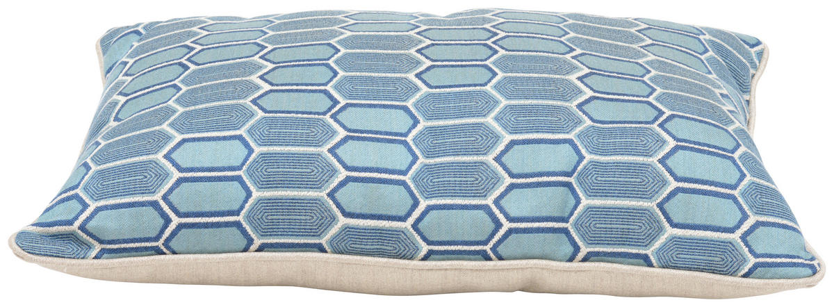 2,5-SITZER Flachgewebe Hellgrau, Dunkelgrau, Teakfarben  - Blau/Dunkelgrau, Design, Holz/Textil (161/75,5/82cm) - Modante