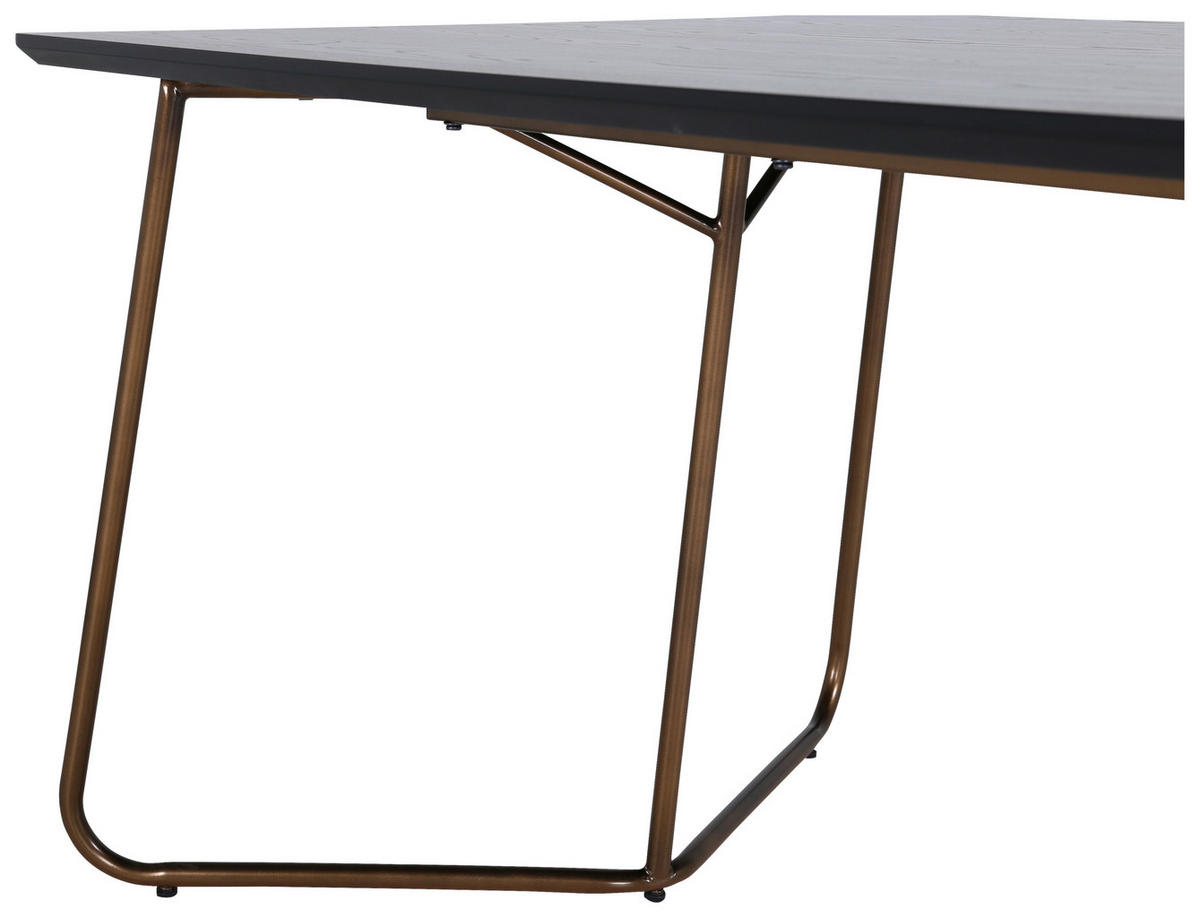 MATBORD i metall, trämaterial 180/90/75 cm   - mässingsfärgad/svart, Design, metall/trämaterial (180/90/75cm) - Livetastic