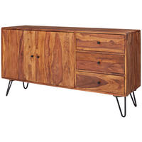 SIDEBOARD  in 145/75/40 cm  - Sheeshamfarben/Schwarz, Design, Holz/Metall (145/75/40cm) - MID.YOU