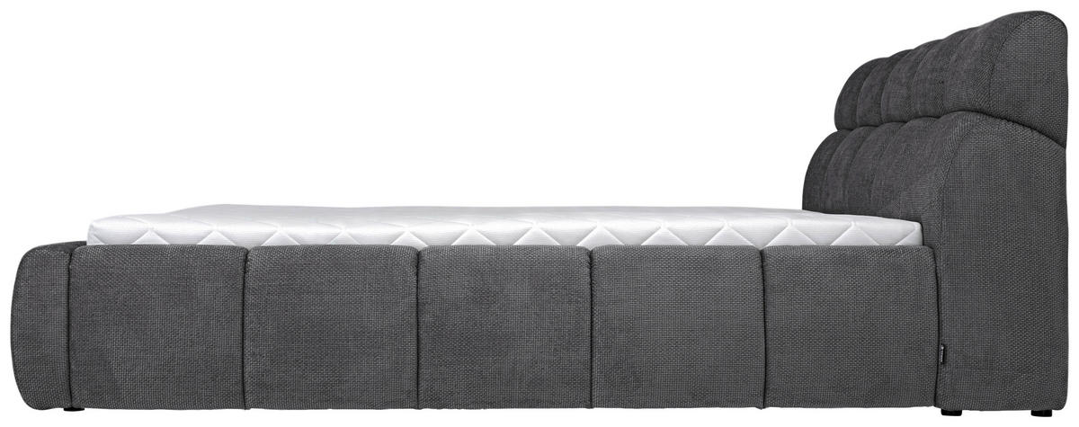 POLSTERBETT inkl. Bettkasten 140/200 cm  in Anthrazit  - Anthrazit/Schwarz, Design, Holz/Kunststoff (140/200cm) - Esposa
