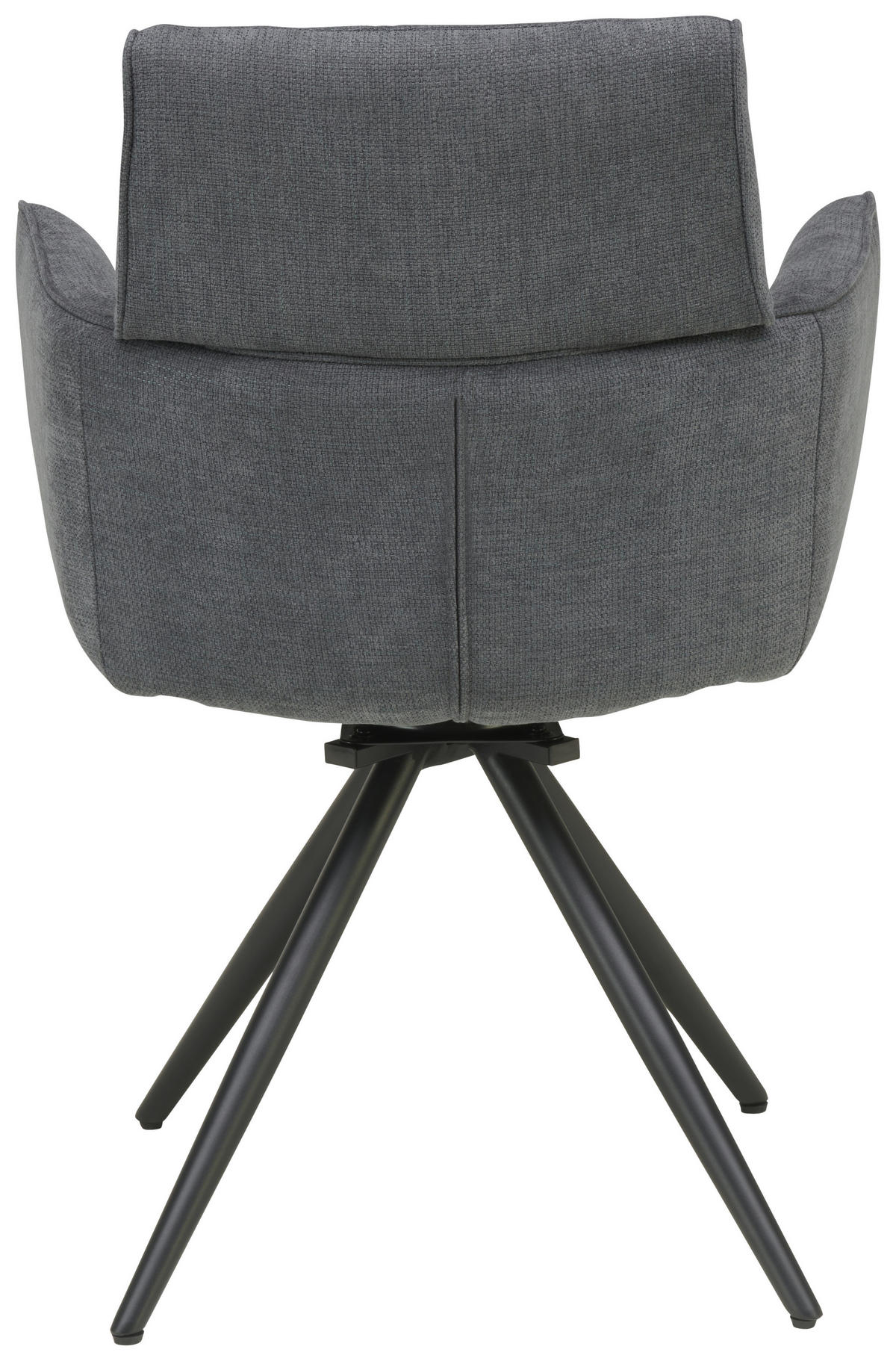 ARMLEHNSTUHL  in Eisen Webstoff  - Anthrazit/Schwarz, KONVENTIONELL, Textil/Metall (62/89/62cm) - Livetastic