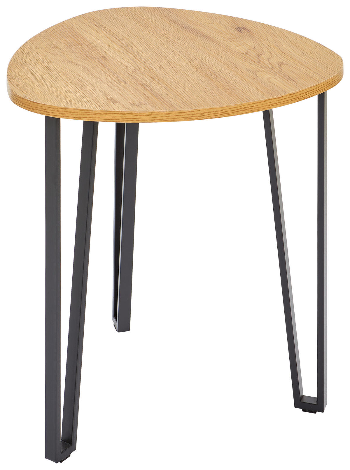 SET MIZIC, črna, barve hrasta  - črna/barve hrasta, Design, kovina/leseni material - P & B