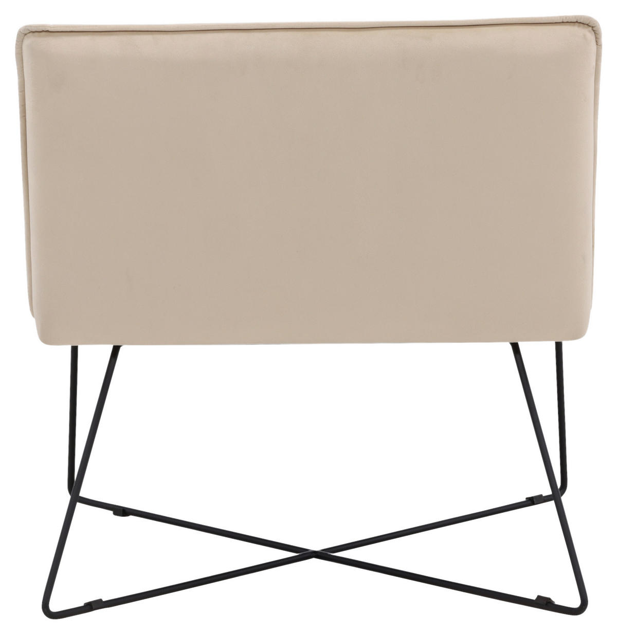 FÅTÖLJ i metall, plast, textil svart, vit  - vit/beige, Design, metall/textil (61,5/82,5/72cm) - Livetastic