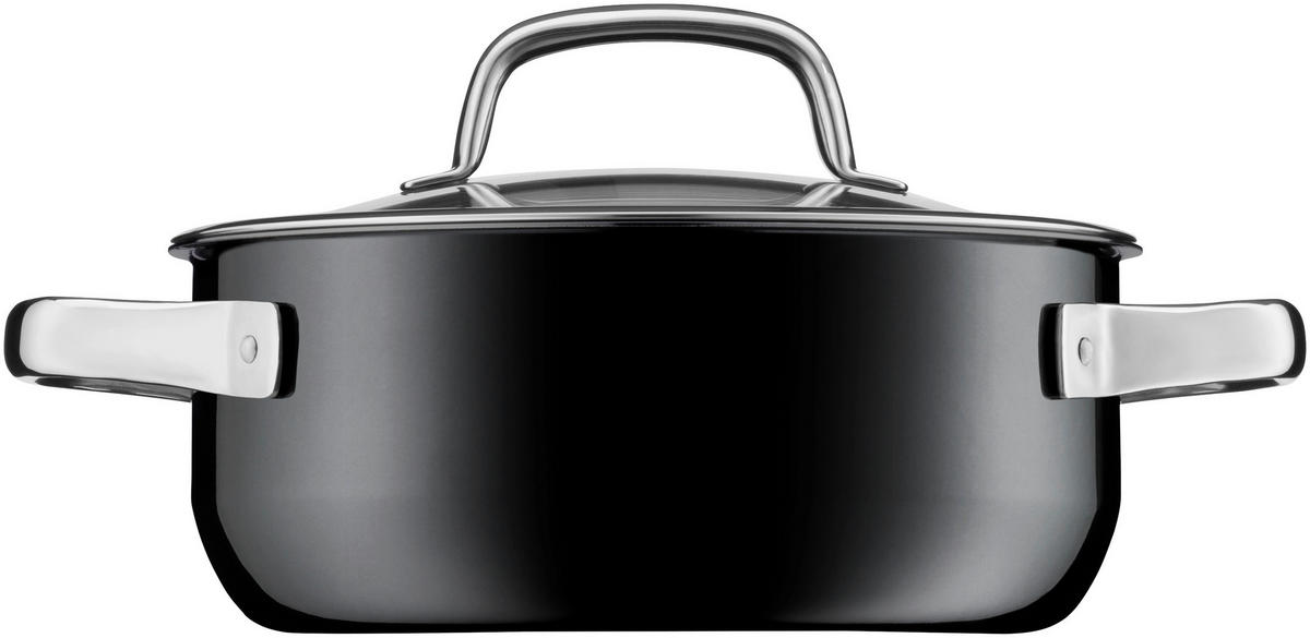 KOCHTOPFSET Fusiontec 4-teilig  - Schwarz, Basics, Glas/Metall - WMF