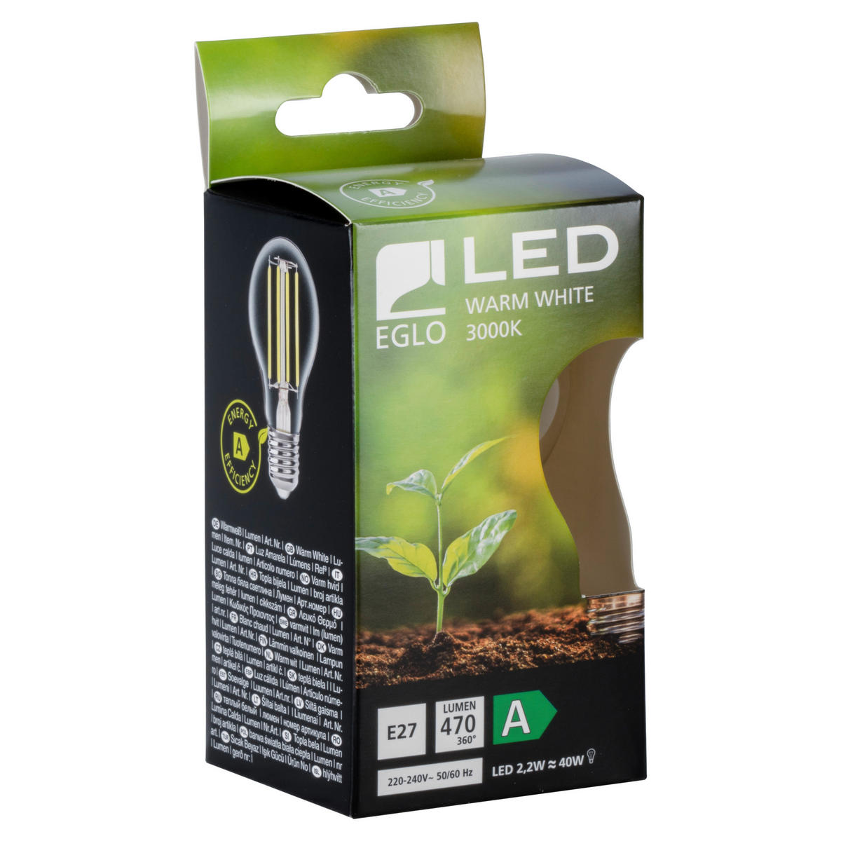 LED-LEUCHTMITTEL   E27 2,2 W  - Klar, Basics, Glas (6/10.5cm) - Eglo