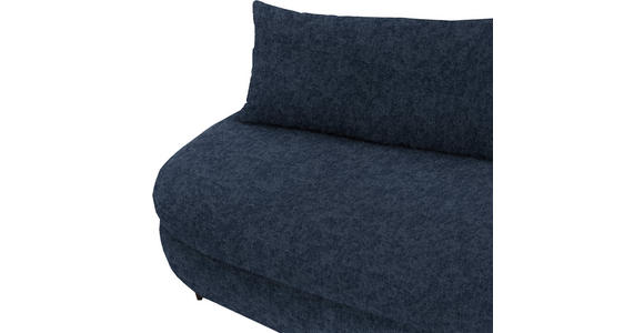 SCHLAFSOFA in Velours Dunkelblau  - Schwarz/Dunkelblau, Design, Holz/Textil (213/89/105cm) - Novel