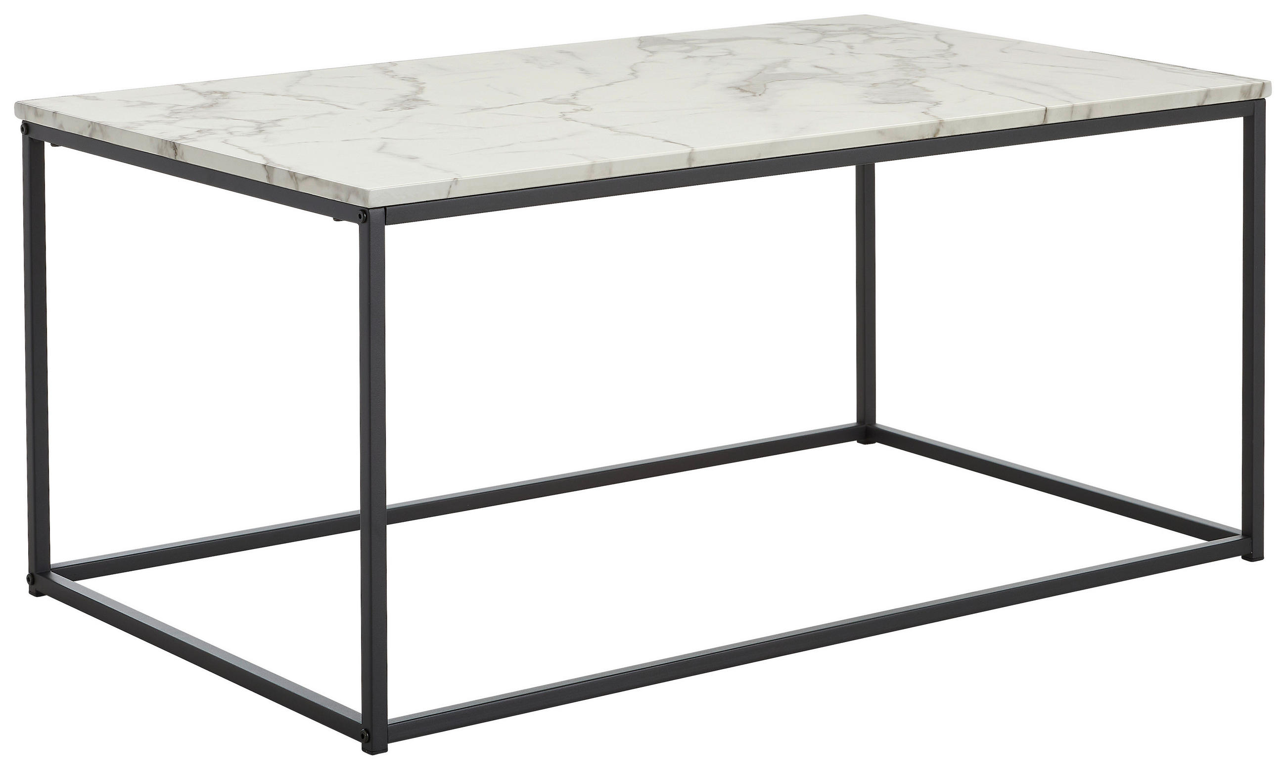 E-shop MID.YOU KONFERENČNÝ STOLÍK, čierna, biela, kov, kompozitné drevo, 100/60/45 cm