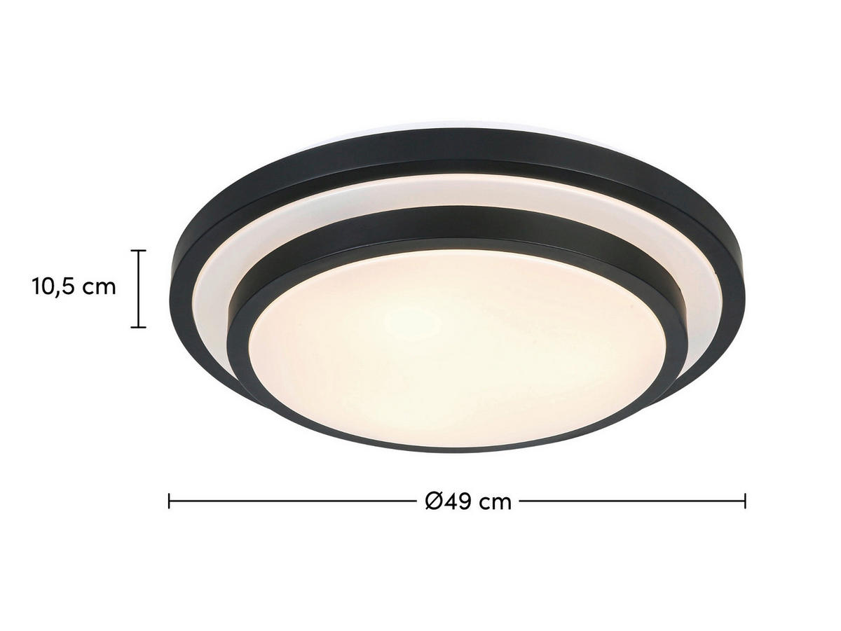 SVJETILJKA STROPNA  - bijela/crna, Basics, metal/plastika (49/10,5cm) - Boxxx