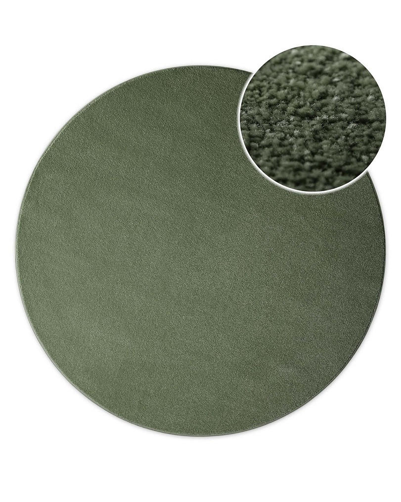 WEBTEPPICH  Wohnzimmer 120 cm Esprit Olivgrün rund  - Olivgrün, Basics, Textil (120cm) - Esprit
