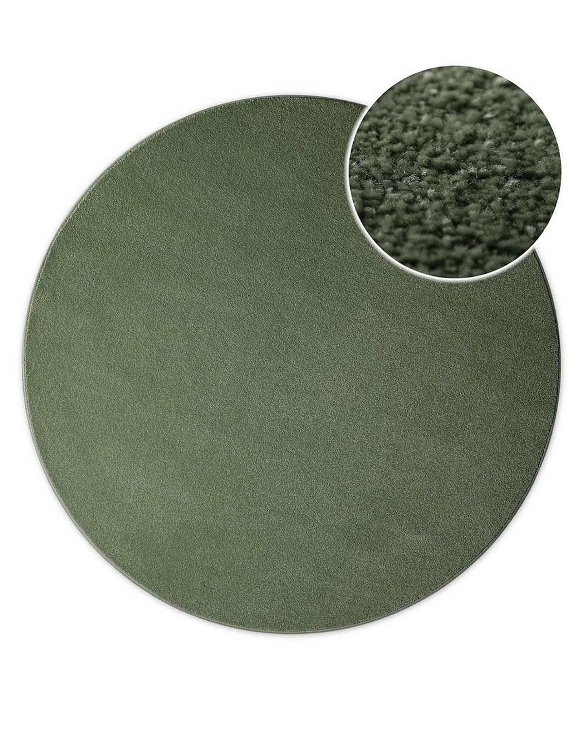 WEBTEPPICH  Wohnzimmer 120 cm Esprit Olivgrün rund  - Olivgrün, Basics, Textil (120cm) - Esprit