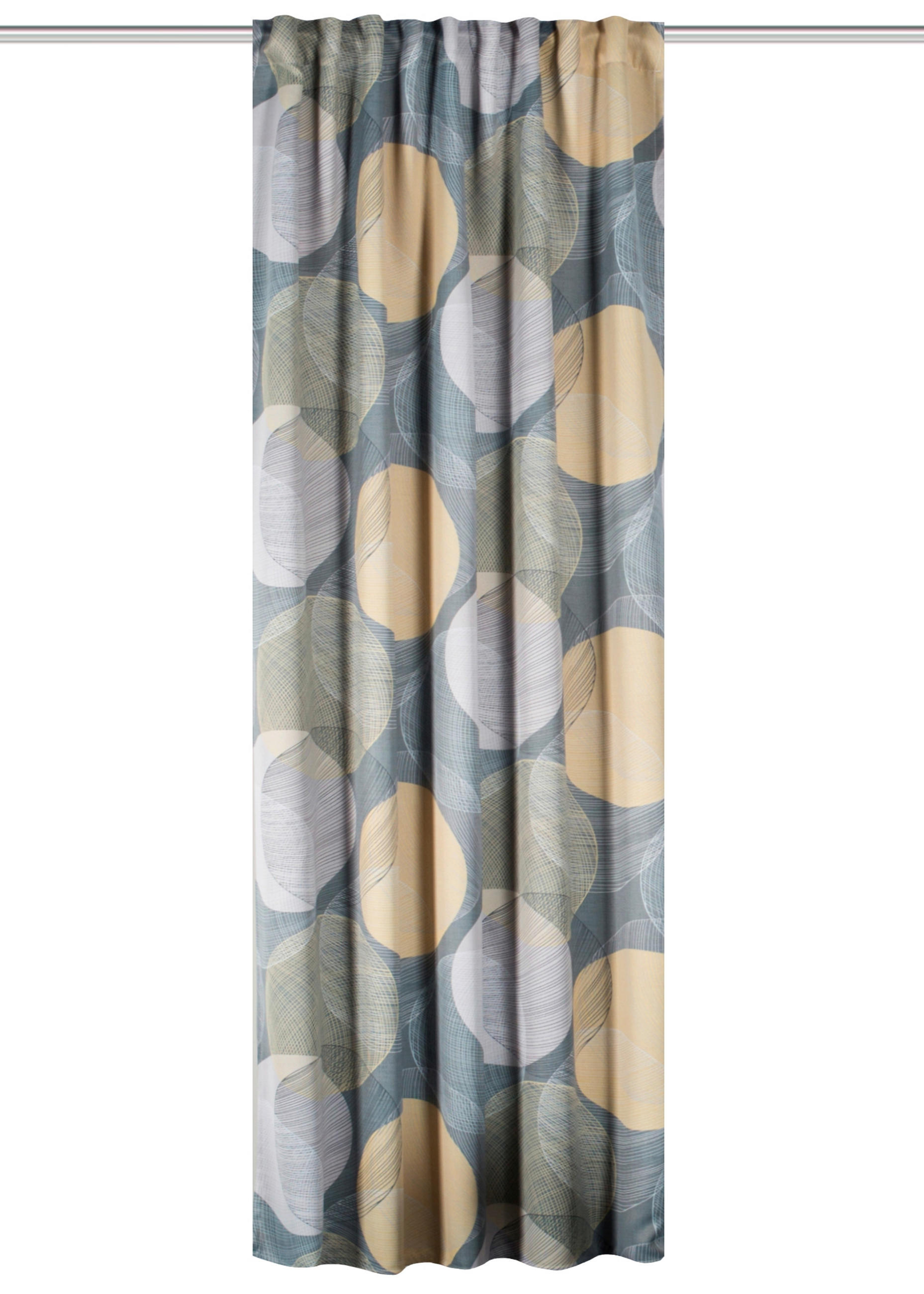 FERTIGVORHANG  blickdicht   135/245 cm  - Pastellblau/Gelb, Design, Textil (135/245cm)