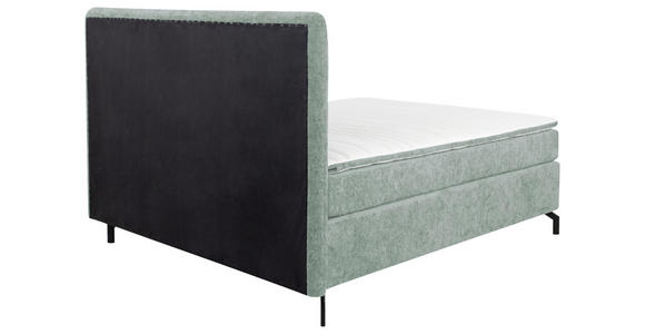 BOXSPRINGBETT 180/200 cm  in Mintgrün  - Schwarz/Mintgrün, Design, Textil/Metall (180/200cm) - Esposa