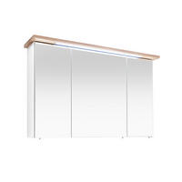 SPIEGELSCHRANK 110,0/72,0/20,0 cm  - Eichefarben/Weiß, Design, Glas/Holzwerkstoff (110,0/72,0/20,0cm) - Xora