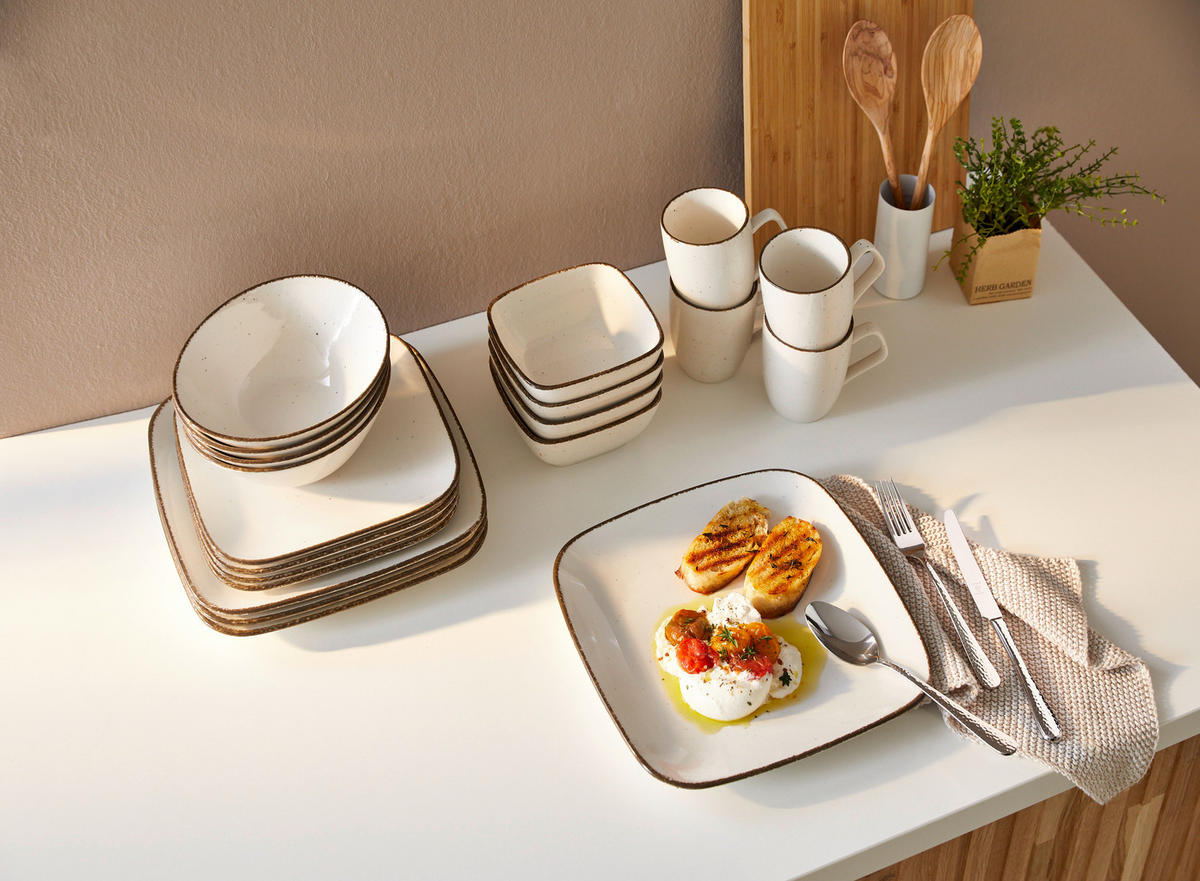 KOMBISERVICE Casa 20-teilig  - Creme, Basics, Keramik - Ritzenhoff Breker