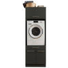 WASCHMASCHINENSCHRANK 67,5/200/67,5 cm  in Anthrazit  - Anthrazit/Silberfarben, Design, Holzwerkstoff/Metall (67,5/200/67,5cm)