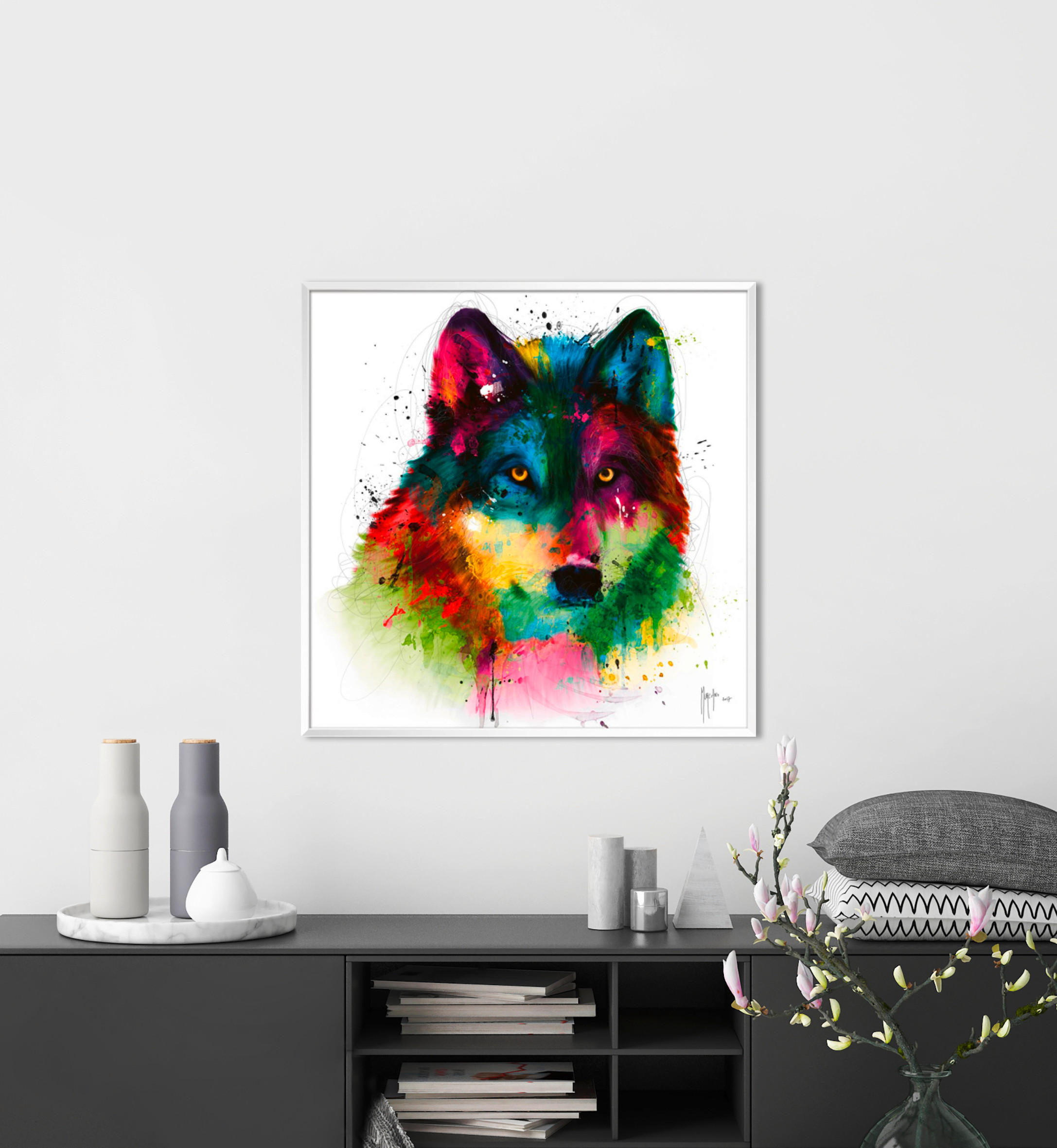 KUNSTDRUCK Tiere 50/50 cm  - Multicolor, Basics, Papier (50/50cm) - Monee