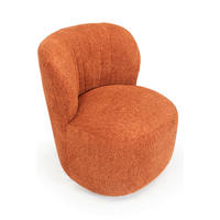 DESIGNSESSEL in Teddystoff Cognac  - Cognac, Design, Textil (73/76/80cm) - Welnova