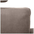 ECKSOFA Taupe Mikrofaser  - Taupe/Schwarz, KONVENTIONELL, Textil/Metall (302/180cm) - Carryhome