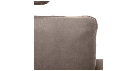 ECKSOFA Taupe Mikrofaser  - Taupe/Schwarz, KONVENTIONELL, Textil/Metall (302/180cm) - Carryhome