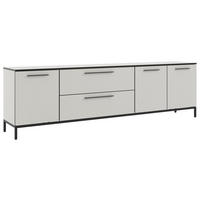 LOWBOARD Soul  in 225/66/40 cm  - Schwarz/Weiß, MODERN, Holzwerkstoff/Metall (225/66/40cm)