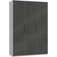 DREHTÜRENSCHRANK 150/216/58 cm 3-türig  - Chromfarben/Weiß, MODERN, Holzwerkstoff/Metall (150/216/58cm) - MID.YOU