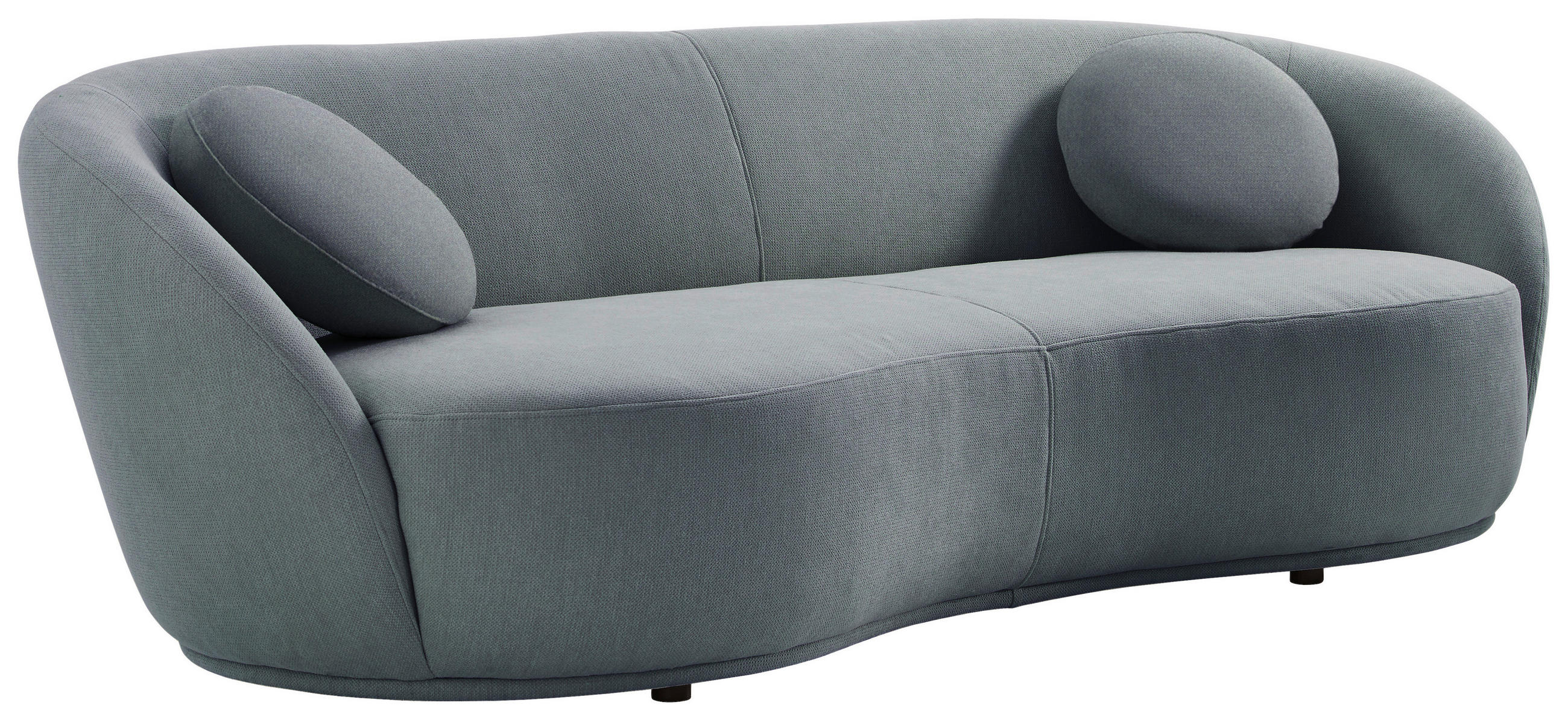 BIGSOFA in Flachgewebe Grau  - Schwarz/Grau, Design, Kunststoff/Textil (245/81/120cm) - Ambia Home