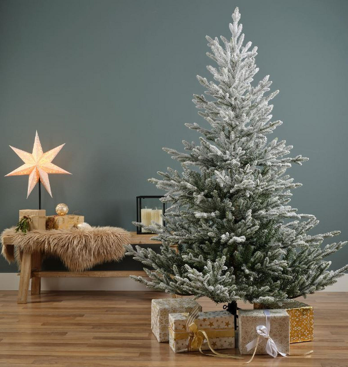 WEIHNACHTSBAUM  - Weiß/Grün, Basics, Kunststoff (100,00/100,00/150,00cm) - X-Mas