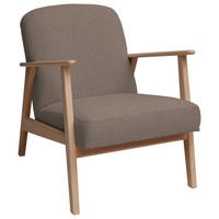 SESSEL Webstoff Buchefarben, Hellbraun    - Hellbraun/Buchefarben, MODERN, Holz/Textil (63/78/78cm) - Livetastic