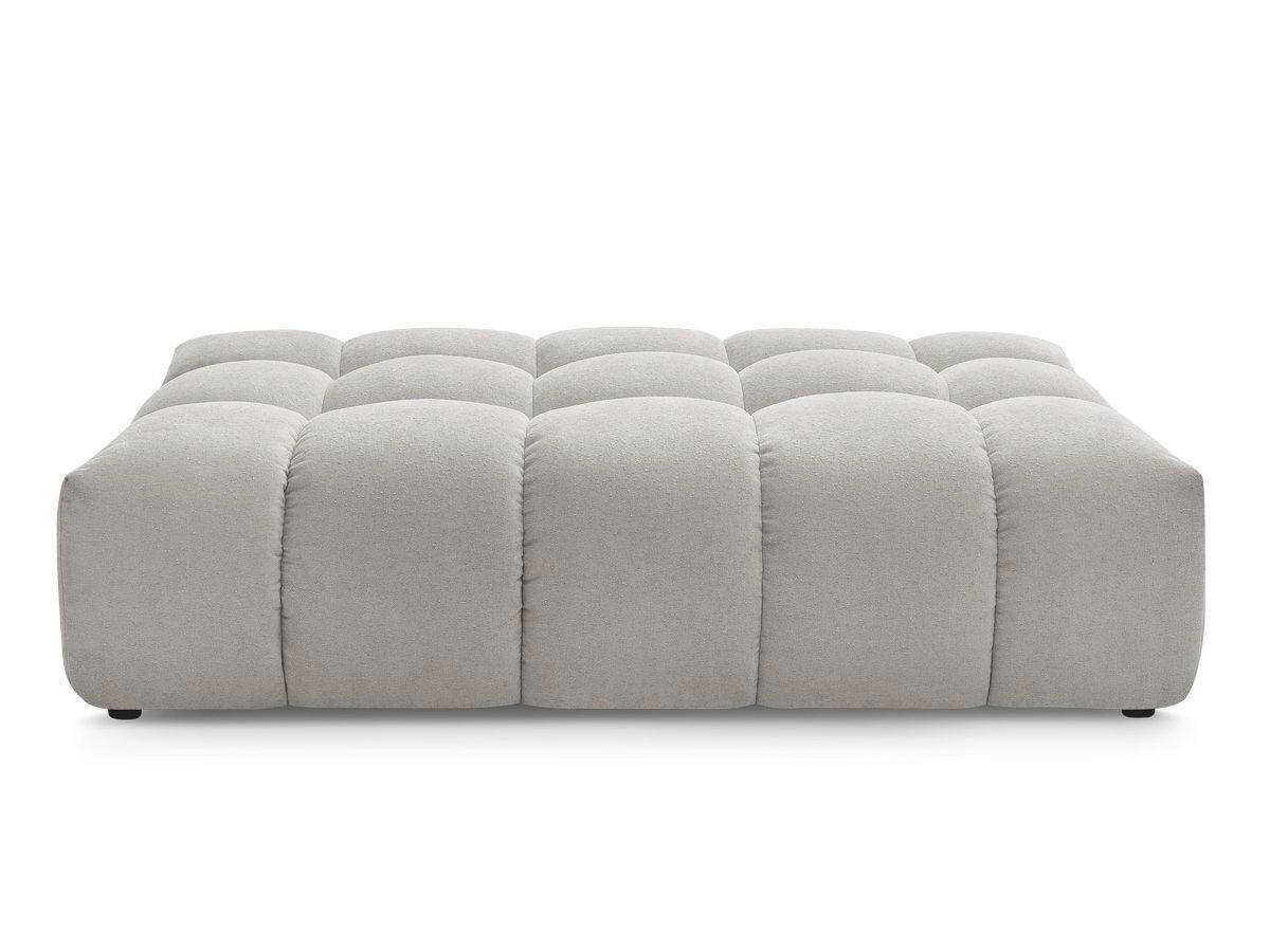 HOCKER EVEREST Struktur Hellgrau  - Hellgrau/Schwarz, MODERN, Kunststoff/Textil (166/100/40cm)