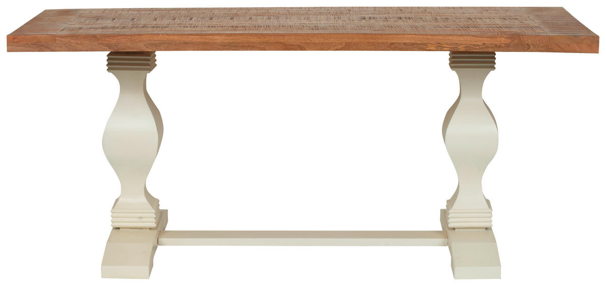 ESSTISCH in Holz 180/90/80 cm  - Hellbraun/Weiß, ROMANTIK / LANDHAUS, Holz (180/90/80cm) - Landscape