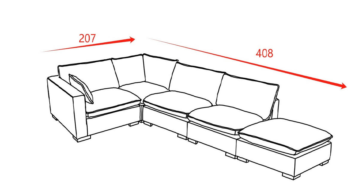 ROHOVÁ SEDACIA SÚPRAVA, textil, krémová - krémová/tmavohnedá, Basics, drevo/textil (301/315cm) - Livetastic