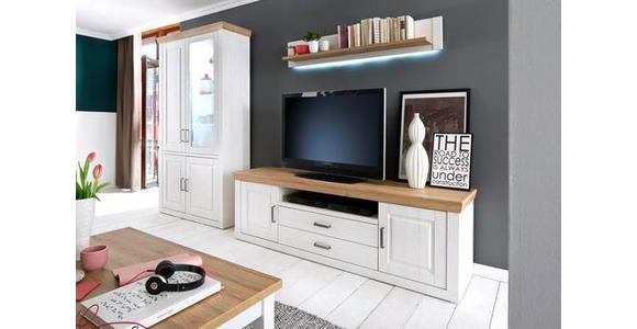 TV-ELEMENT 198/63/52 cm  - Eichefarben/Schwarz, LIFESTYLE, Holzwerkstoff/Metall (198/63/52cm) - Landscape