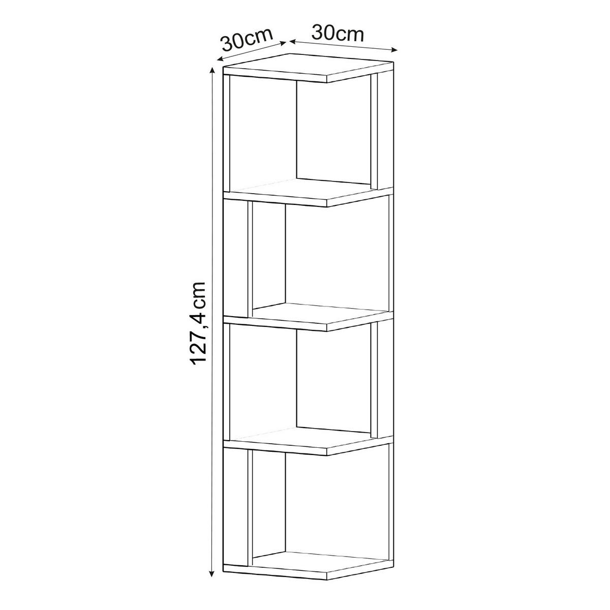 HYLLA i 30/128/30 cm vit  - vit, Design, trämaterial (30/128/30cm) - Livetastic