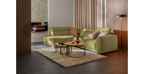 ECKSOFA  in Struktur Gelb  205/284 cm  - Gelb/Schwarz, Design, Kunststoff/Textil (205/284cm) - Xora