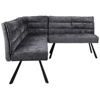 ROHOVÁ LAVICA, sivá - čierna/sivá, Lifestyle, kov/textil (176-214/68/88cm) - Livetastic