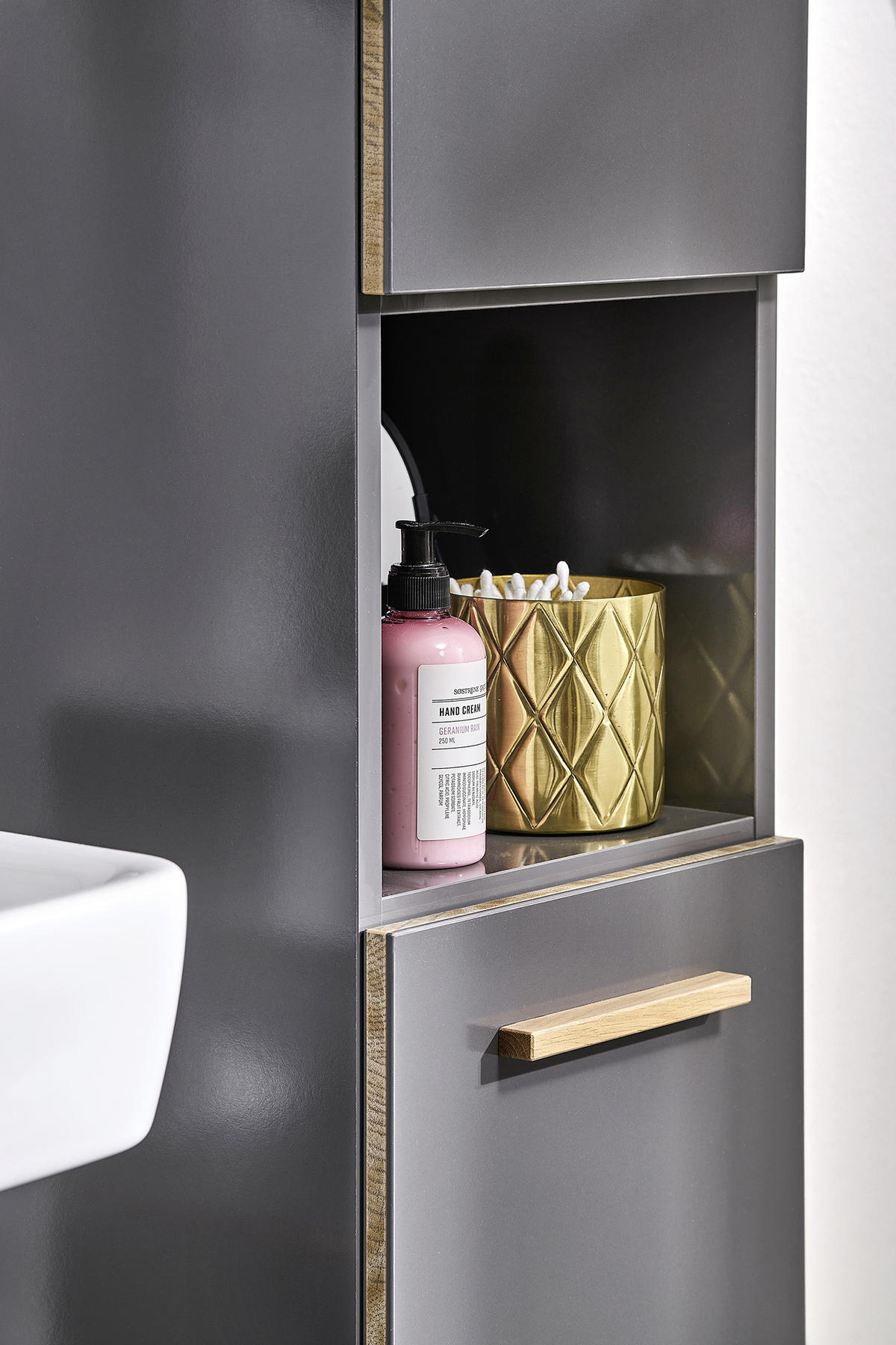 MIDISCHRANK 30/123,2/33 cm  - Eichefarben/Grau, KONVENTIONELL, Holzwerkstoff (30/123,2/33cm) - Xora