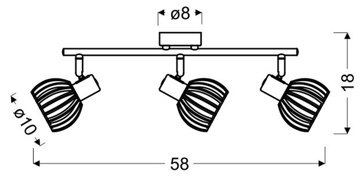 SPOTLIGHT 10/58/18 cm   - vit, Basics, metall (10/58/18cm)