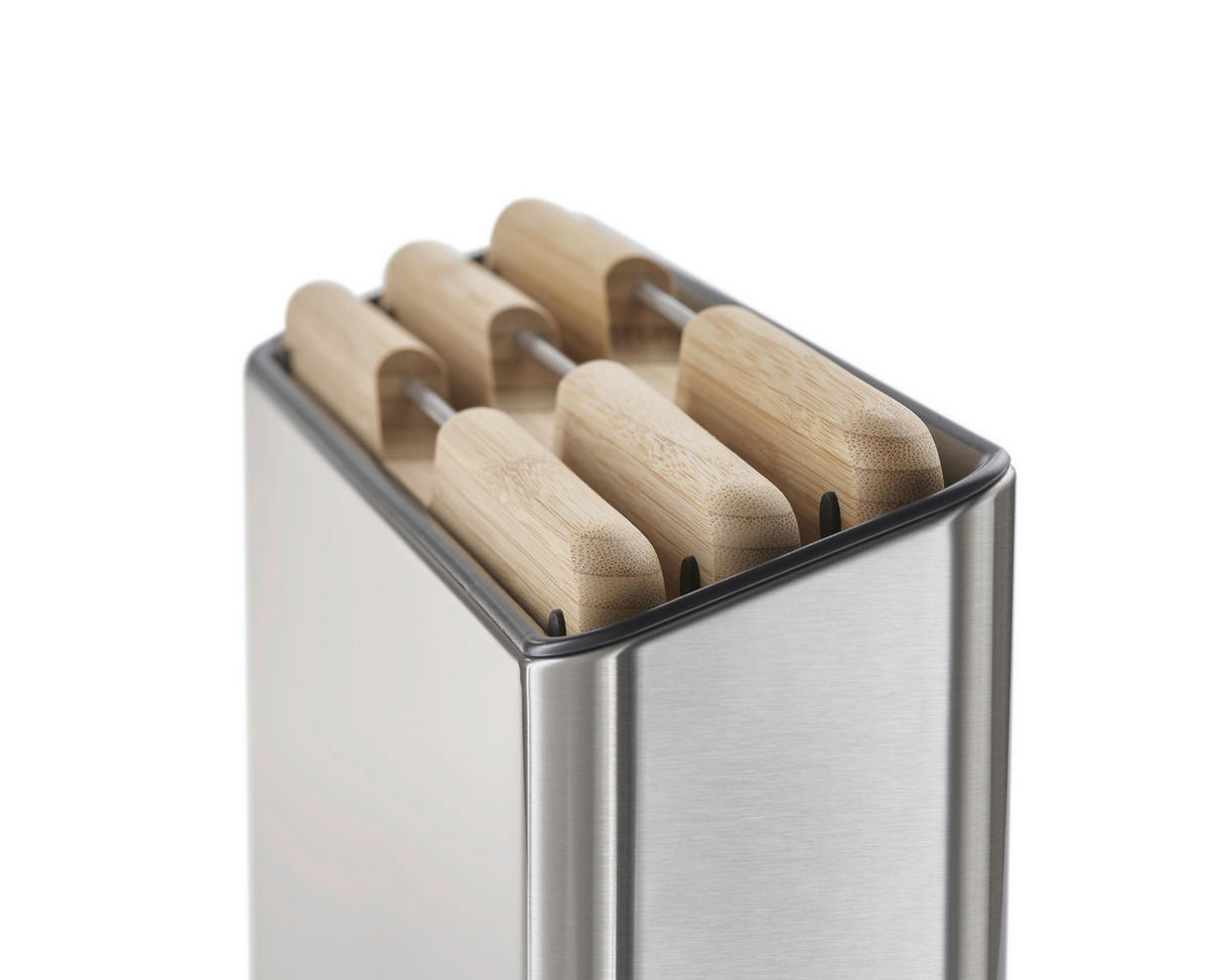 SCHNEIDEBRETT-SET Holz, Metall, Kunststoff Bambus Folio™  - Dunkelgrau, Basics, Holz/Kunststoff (38/8,5/28,7cm) - Joseph Joseph
