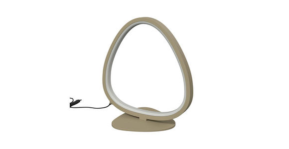 LED-TISCHLEUCHTE Acrux 22,6/14/23 cm  - Sandfarben, Design, Kunststoff/Metall (22,6/14/23cm) - Novel