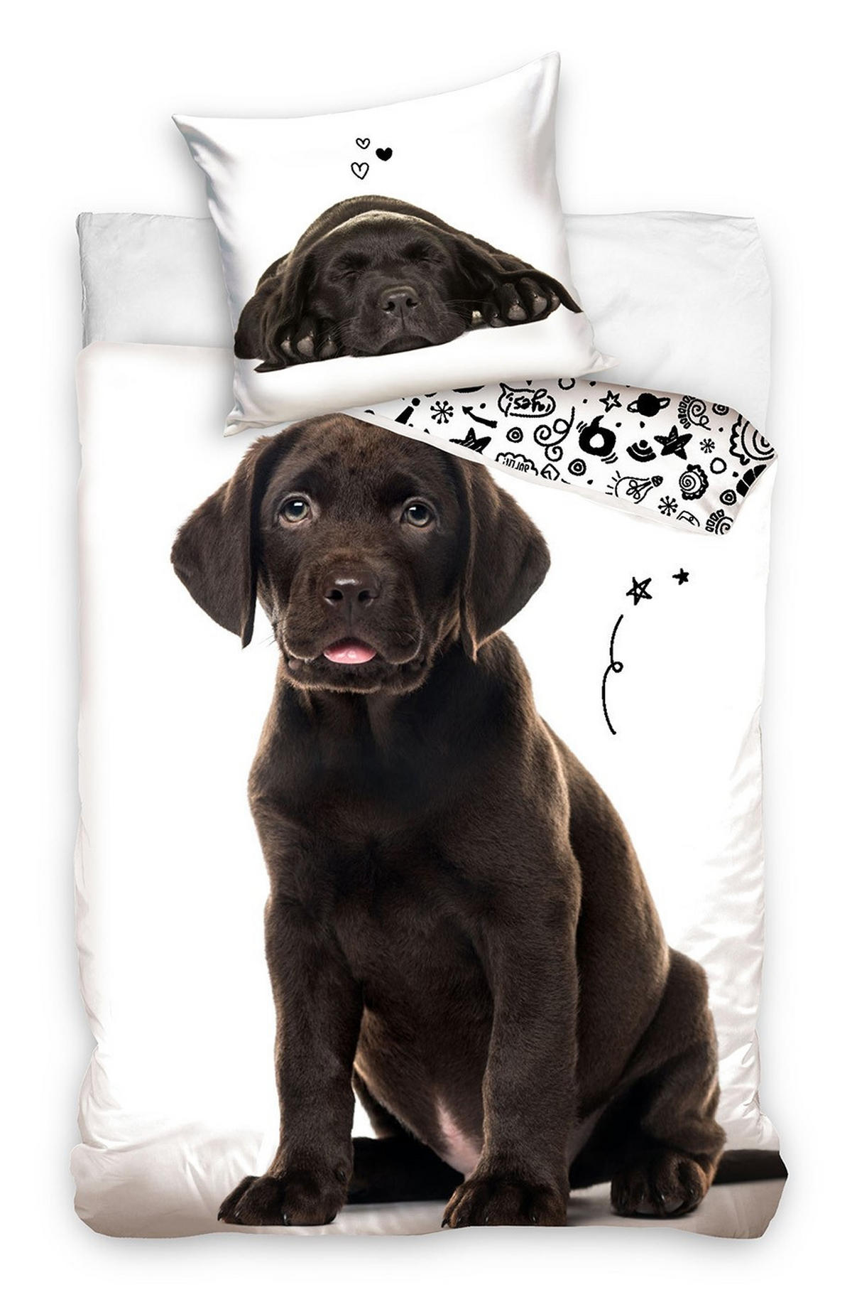 DJEČJA POSTELJINA  DOG  - višebojno, Basics, tekstil (135/200cm)