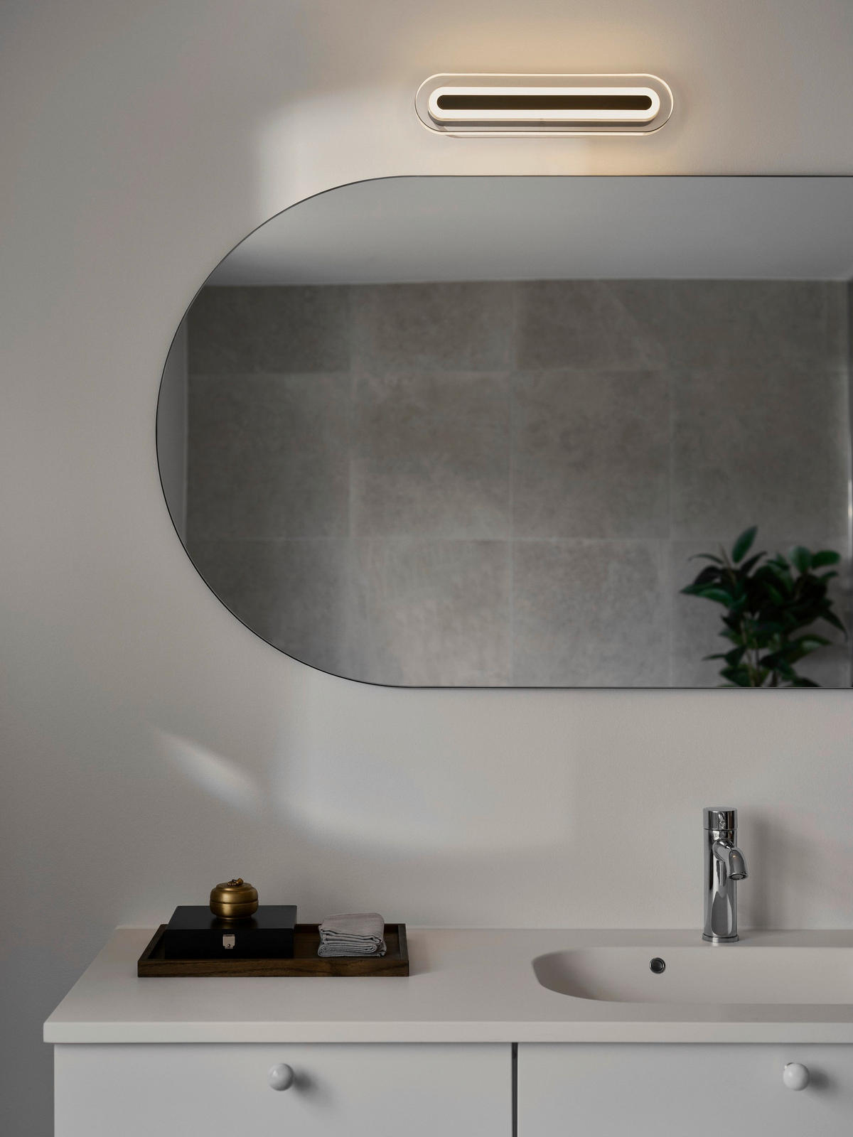 BADEZIMMER-WANDLEUCHTE Cavara 35/5/8 cm   - Schwarz, KONVENTIONELL, Kunststoff (35/5/8cm) - Nordlux