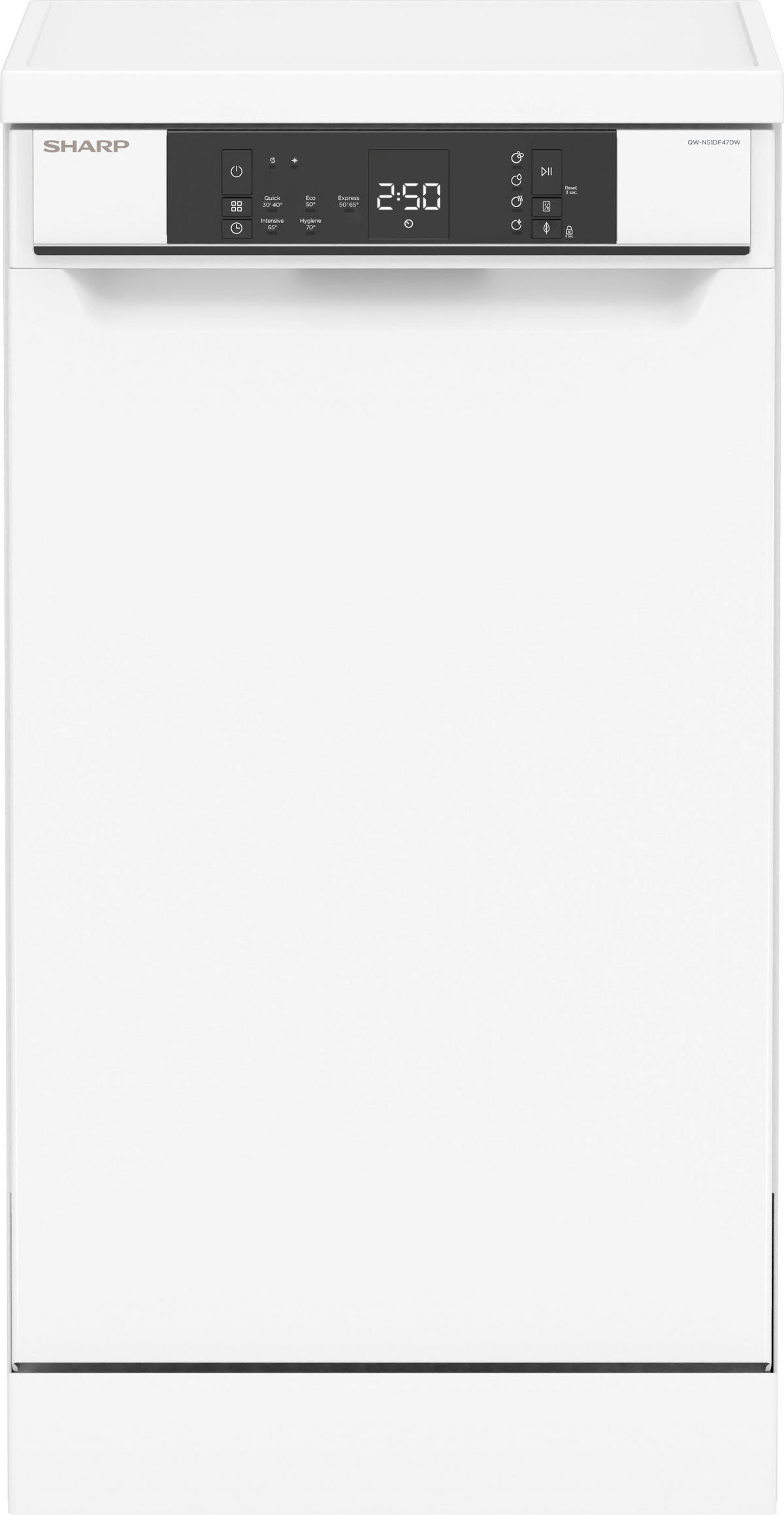GESCHIRRSPÜLER QW-NS1DF47DW-DE  - Weiß, KONVENTIONELL, Kunststoff/Metall (44,8/85/59,8cm) - Sharp