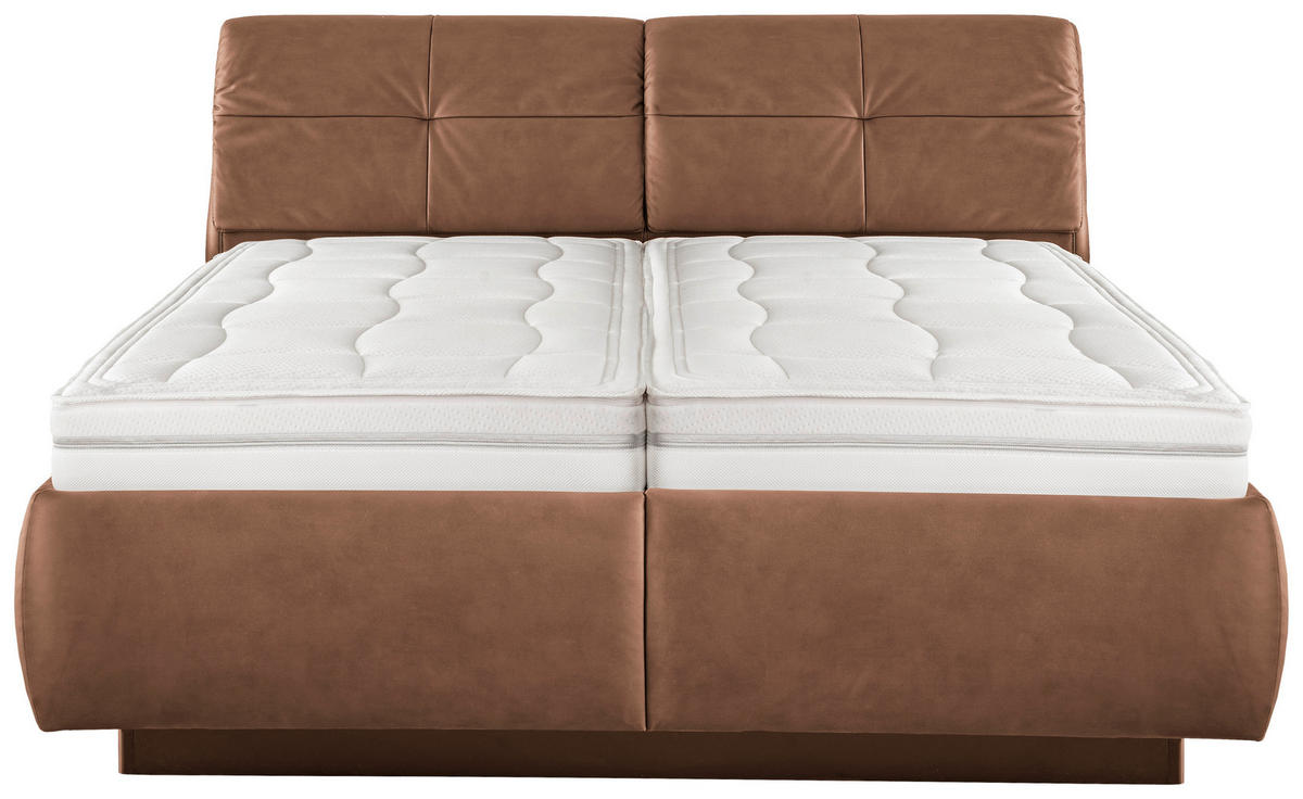 POLSTERBETT 180/200 cm  in Braun  - Weiss/Braun, Konventionell, Holz/Holzwerkstoff (180/200cm) - Beldomo - Sleep