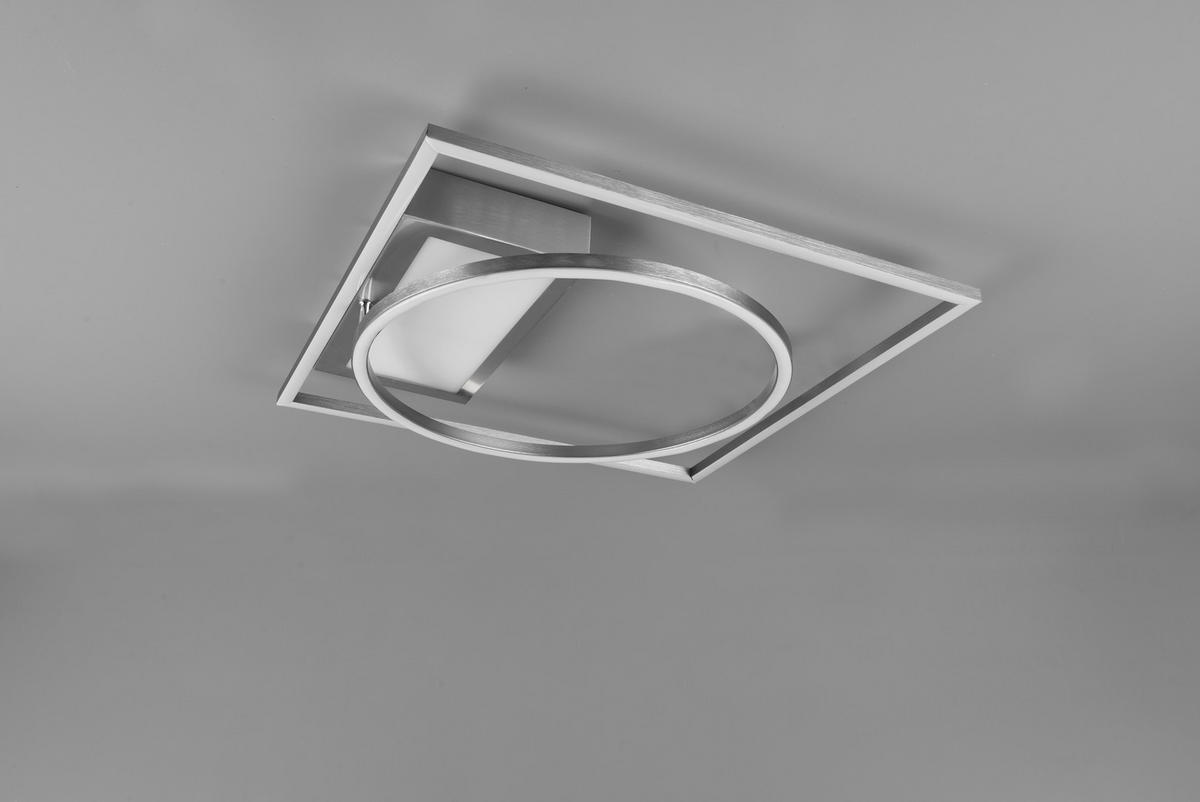 PLAFONIERĂ CU LED - culoare nichel, Design, metal (64,5/9,0/86,5cm)
