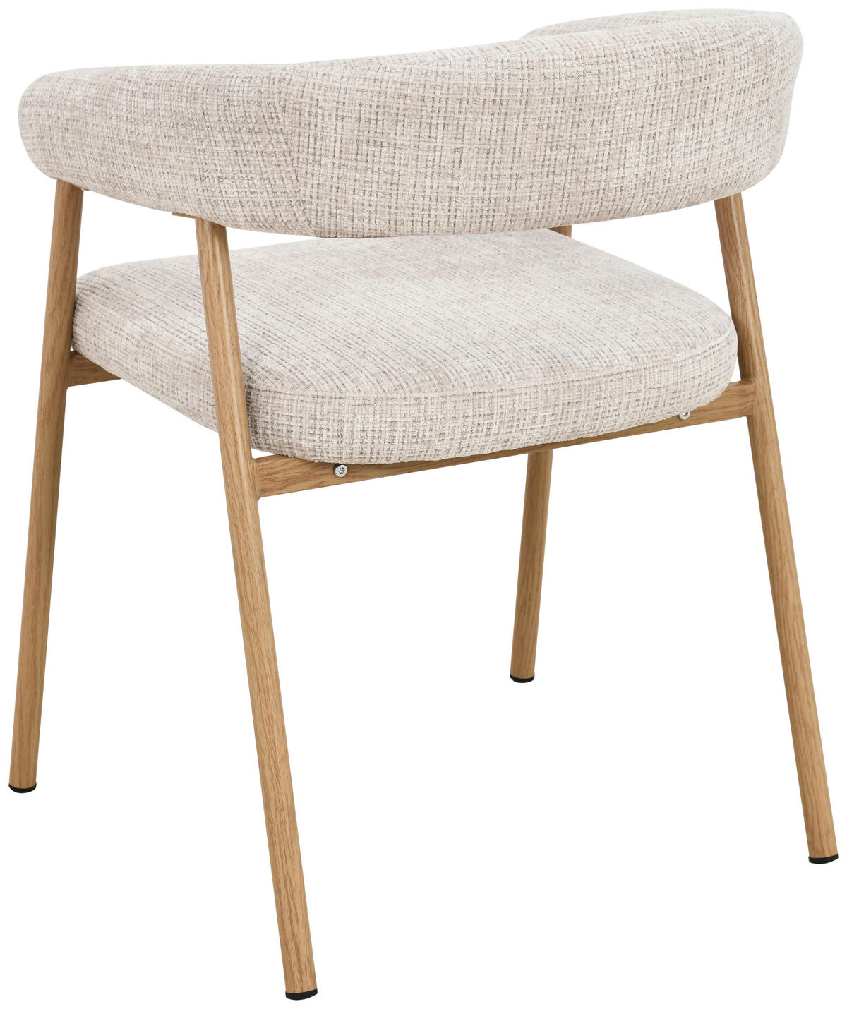 ARMLEHNSTUHL   Chenille  Eichefarben, Beige  - Eichefarben/Beige, MODERN, Holz/Textil (56cm) - Livetastic