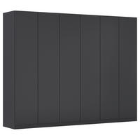 FALTTÜRENSCHRANK 271/210/54 cm 4-türig Dunkelgrau  - Dunkelgrau, Holzwerkstoff (271/210/54cm) - Rauch Möbel