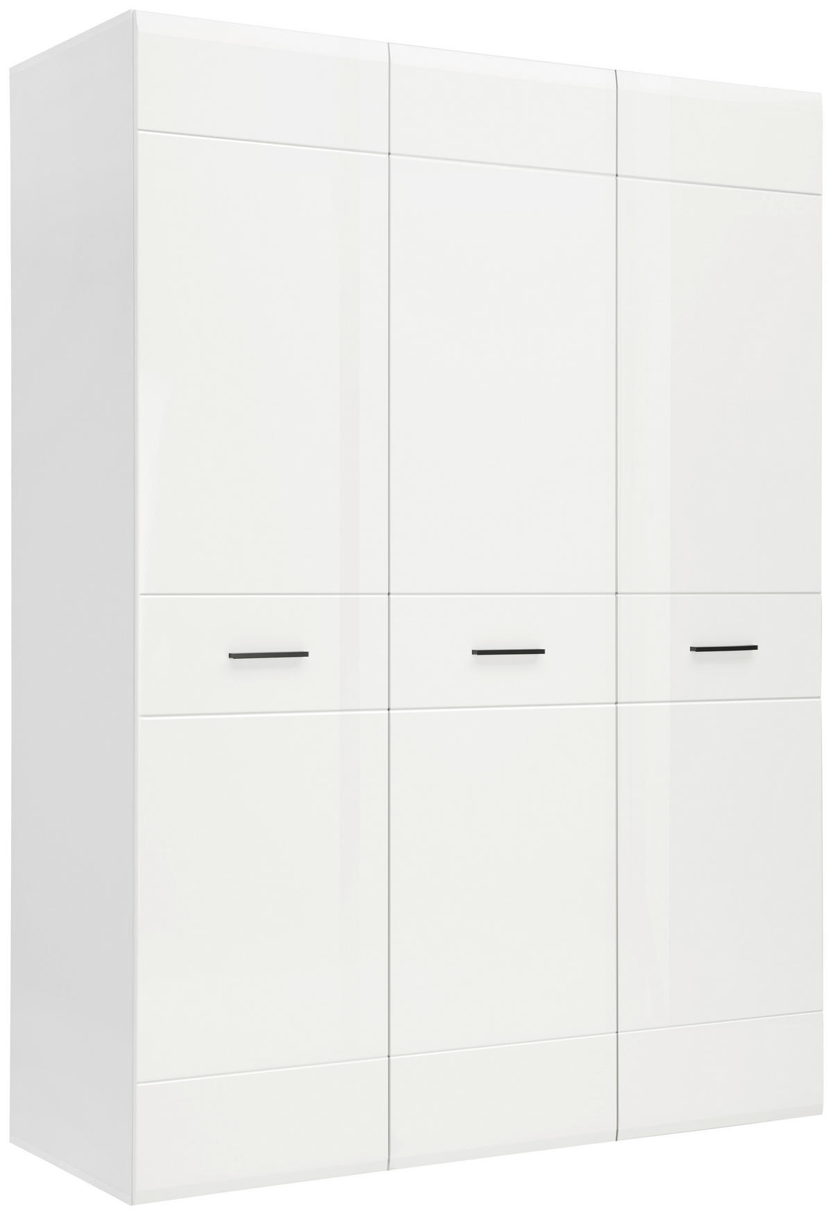 NYÍLÓAJTÓS SZEKRÉNY fehér  - fehér, Basics, műanyag/faalapú anyag (150/206,2/59,6cm) - Hom`in