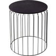 BEISTELLTISCH rund Schwarz  - Schwarz, Design, Holzwerkstoff/Metall (44/50cm) - Ambia Home